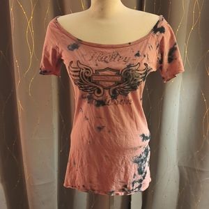 Harley tie die t shirt